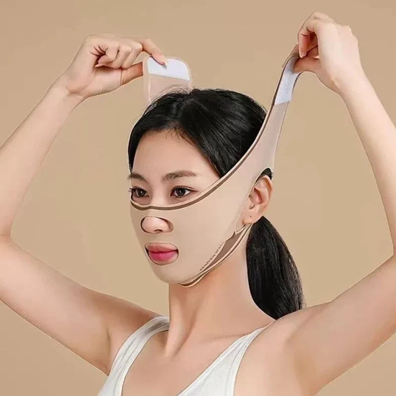 V-Shape Chin & Cheek Lifting Face Band | Elastic Polyester Face Lifting Band Qme