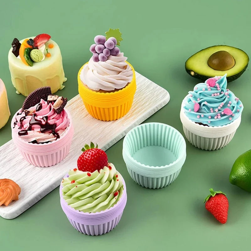 Silicone Muffin & Cupcake Baking Mold – Non-Stick Bagel Pan Silicone Baking Mold Qme
