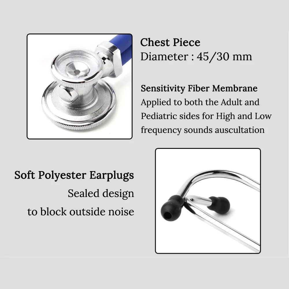 Dual Head Stethoscope – Adult & Pediatric Cardiology Medical Stethoscope Qst