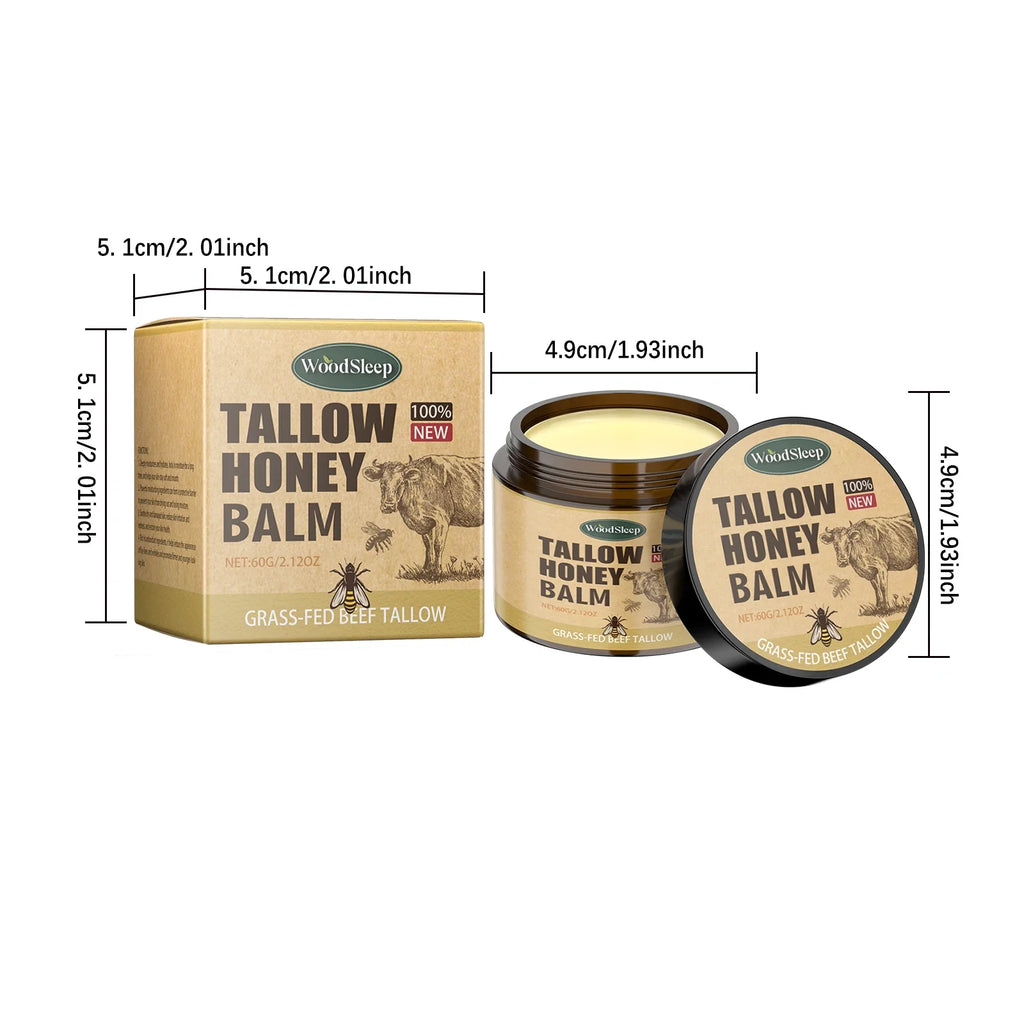 Beef Tallow & Honey Balm – Face Cream & Body Lotion Face & Body Balm Qme