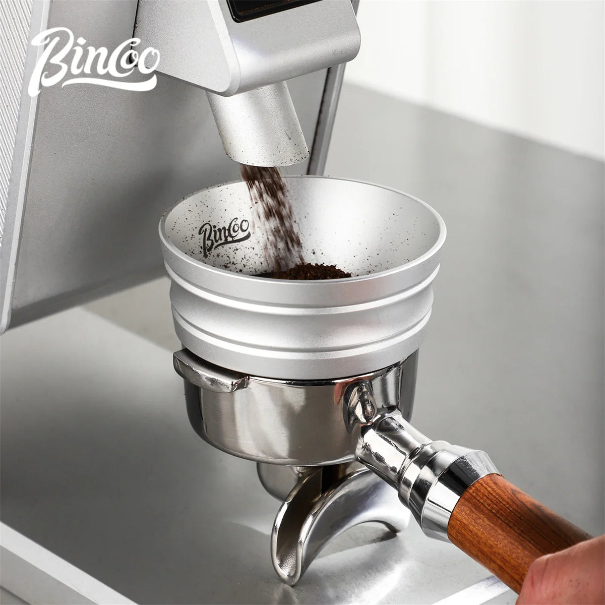 Bincoo Magnetic Espresso Dosing Ring 51mm 58mm – 3.2cm Funnel Espresso Dosing Ring Qst