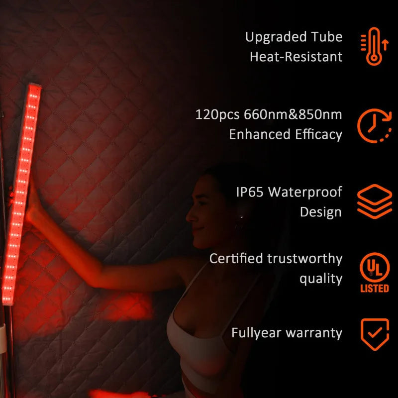 120-LED 660nm 850nm Red Light Therapy Panel | Home Sauna Red Light Therapy Panel Qst