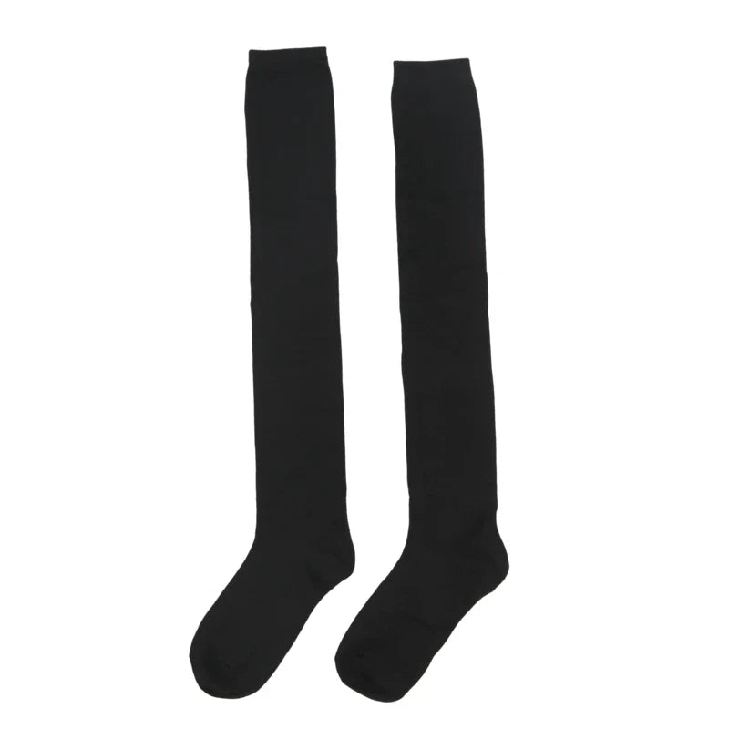 Women's Striped Over-the-Knee Long Socks – 18 Colors Over-the-Knee Socks Qme A7 One Size