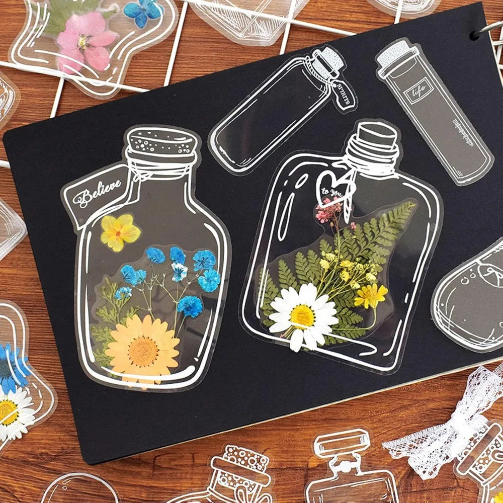 100 Transparent Petal-Shaped Bookmarks – Handcrafted Gift Set Decorative Bookmarks Qme