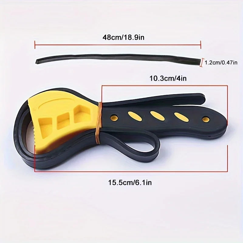 Adjustable Belt Wrench Oil Filter Strap Spanner Chain Opener Belt Strap Wrench Qme