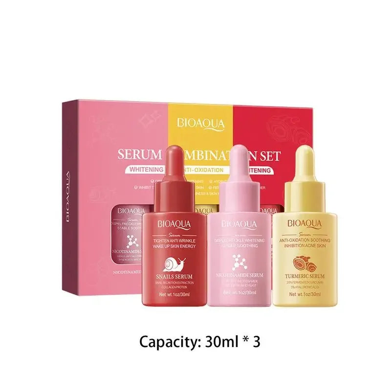 Snail Turmeric Niacinamide Firming Face Serum 3-Pack Facial Serum Qst 3pcs