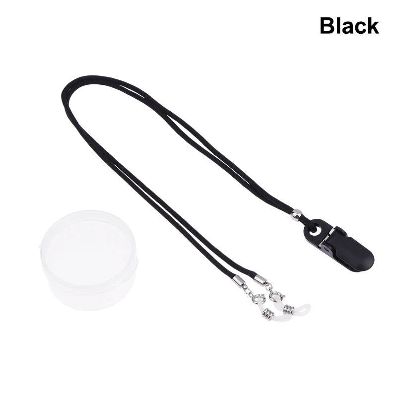 Hearing Aid Clip Holder Anti-Lost Lanyard for Kids & Adults Hearing Aid Accessory Qst Black