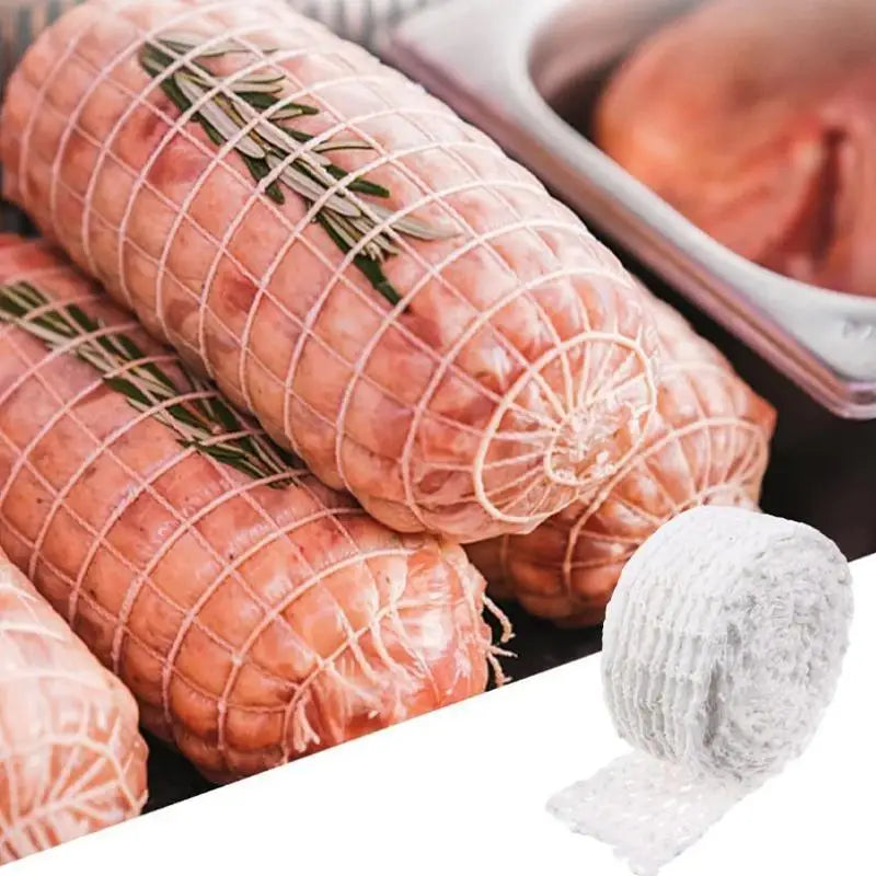 3M Cotton Meat Netting Bag for Ham, Sausage & Pork Roll Meat Cooking Netting Qme