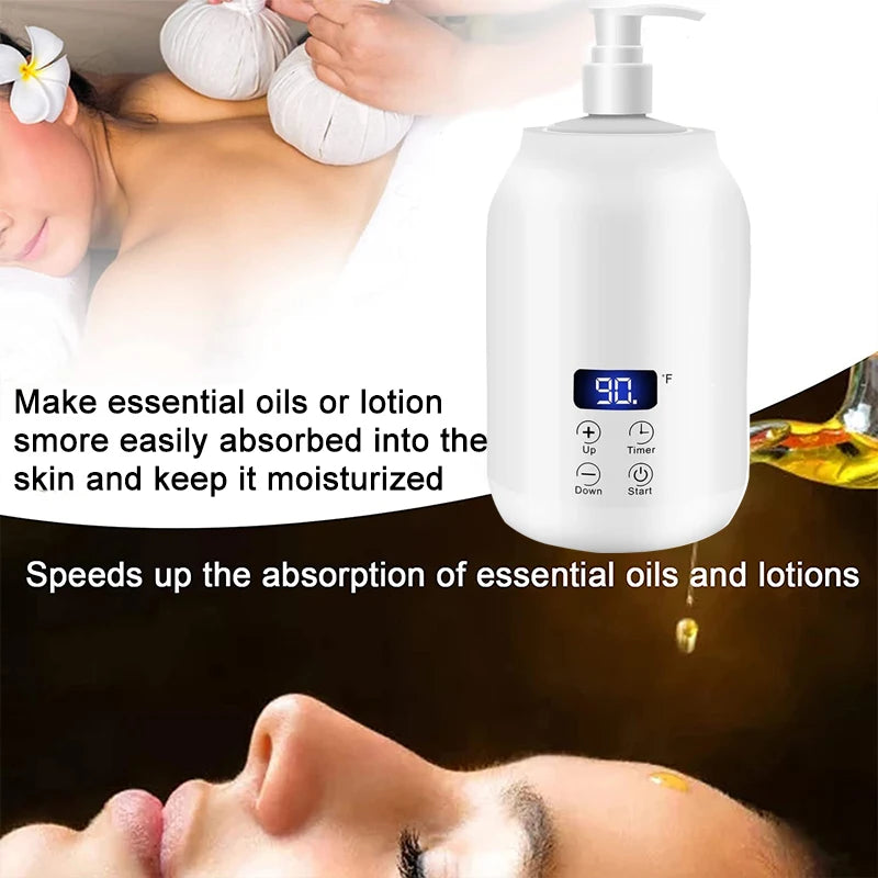 Electric Massage Oil Warmer – LED Display, 2 Bottles, 30–65°C Massage Oil Warmer Qst