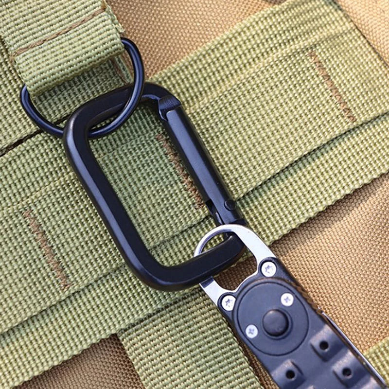 Aluminum Square-Ring Carabiner Snap Hook Clip | 2 Colors Carabiner Clip Qme