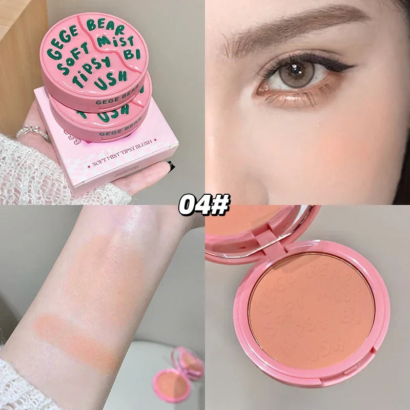Gege Bear Vitality Blush | Natural Matte Low Saturation Rouge Face Blush Qme GX2063-4
