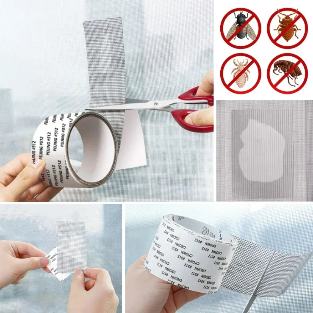 Self-Adhesive Window Screen Mesh Repair Tape 5×200cm Screen Repair Tape Qme