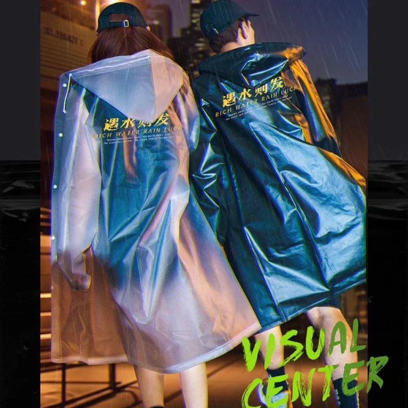Waterproof Clear Transparent Poncho Raincoat – Adult Rain Jacket Waterproof Rain Poncho Qme