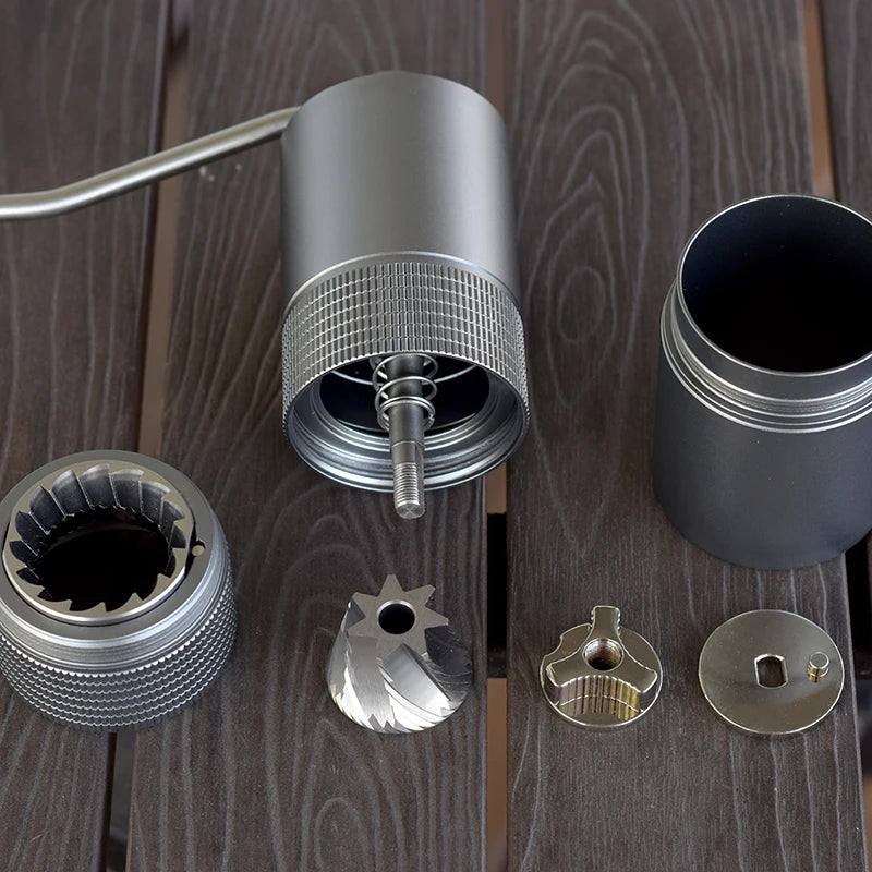 JAFFEE J0/J1 Manual Coffee Grinder – 38mm Burr, 3 Bearings Manual Coffee Grinder Qst