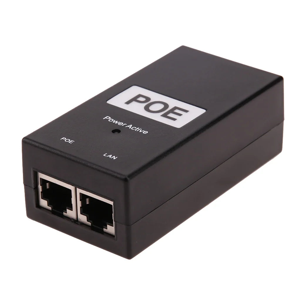 24V 48V Desktop PoE Power Injector Ethernet Adapter for CCTV PoE Power Injector Qme 48V 0.5A