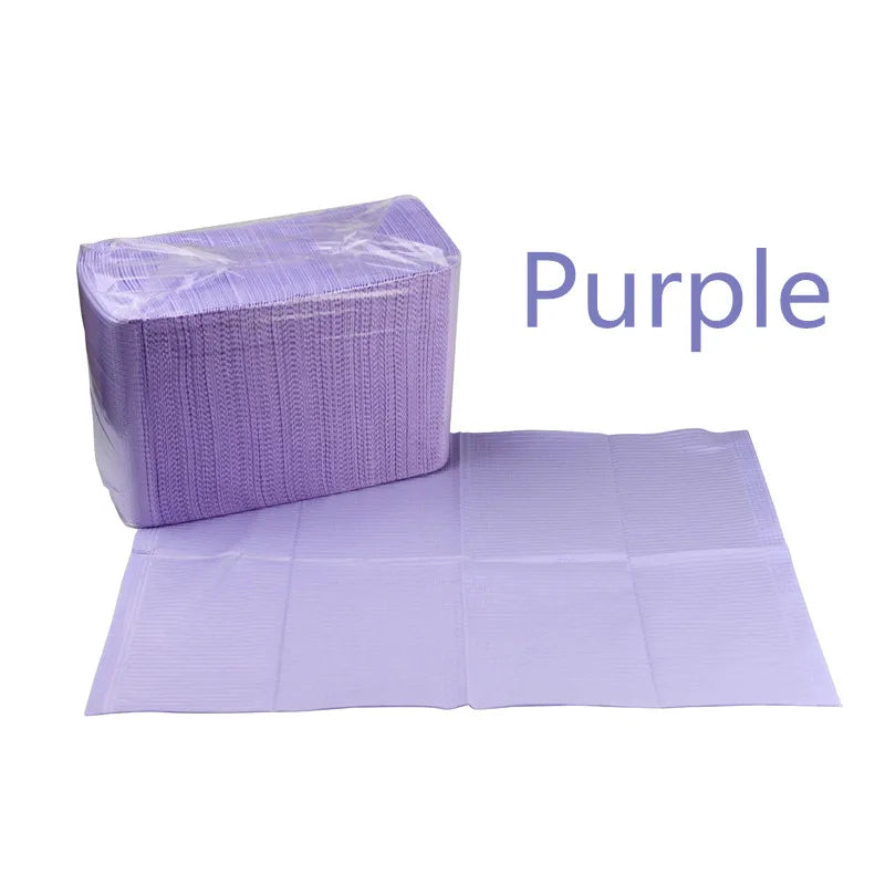 Disposable Eyelash & Tattoo Cleaning Pad Mats – 50 Pack Disposable Cleaning Mat Qme Purple 50PCS