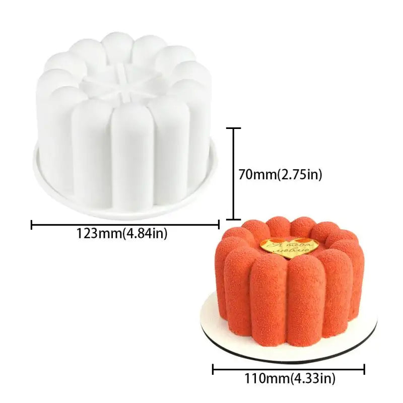 Round Silicone Mould for Cake, Mousse, Chocolate & Soap Silicone Baking Mould Qst White