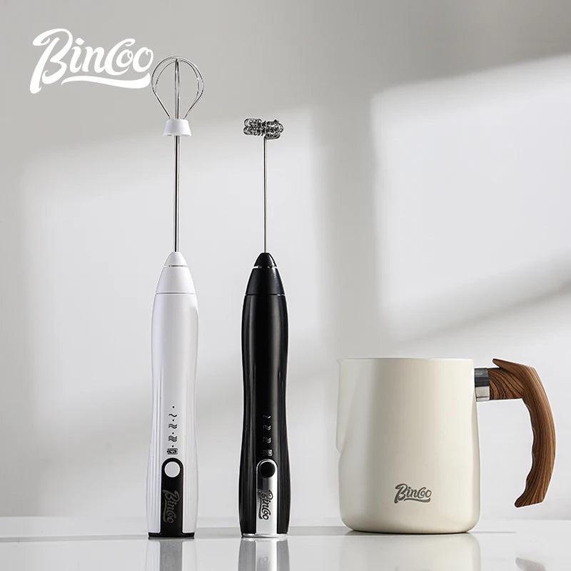 Bincoo Handheld Electric Milk Frother – Double-Head Mixer Electric Milk Frother Qst