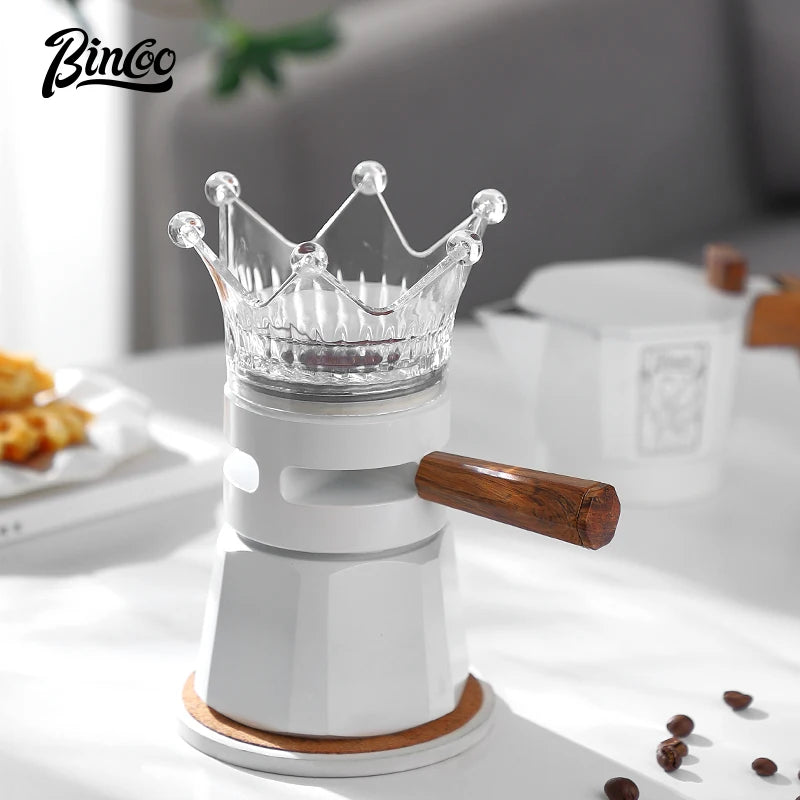 BINCOO Moka Pot Rotating Dosing Ring – Coffee Distributor Coffee Dosing Ring Qst