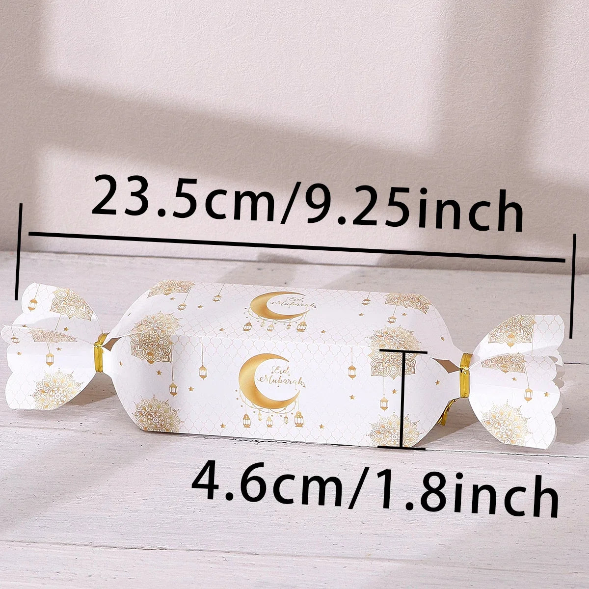 5 Elegant Eid Gift Bags Gold Lantern Design & Ribbon Ties Eid Gift Bags Qme