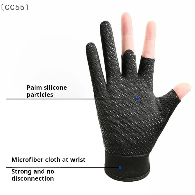 3-Finger Exposed Fishing Gloves – Breathable Anti-Slip UV Protection Fishing Gloves Qst