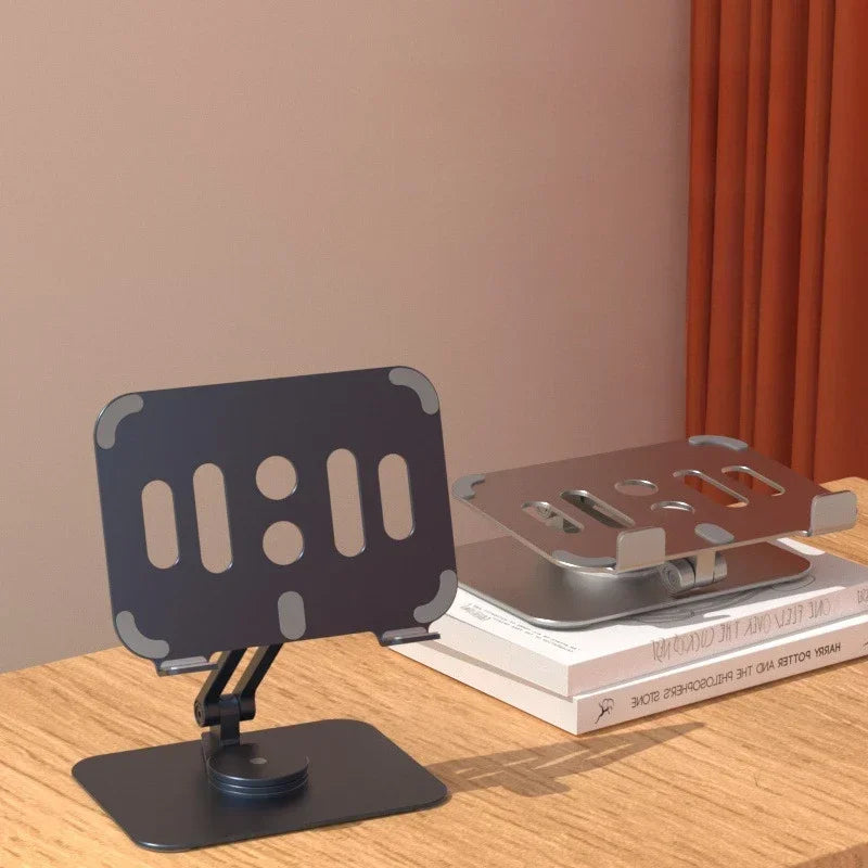 Aluminum Alloy Rotating Tablet Stand – Portable Lifting Desktop Rotating Tablet Stand Qme