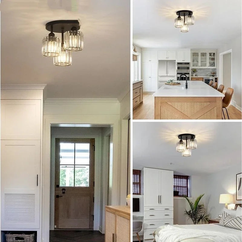 Modern Luxury Crystal Ceiling Chandelier – LED Home Light Crystal Chandelier Qme