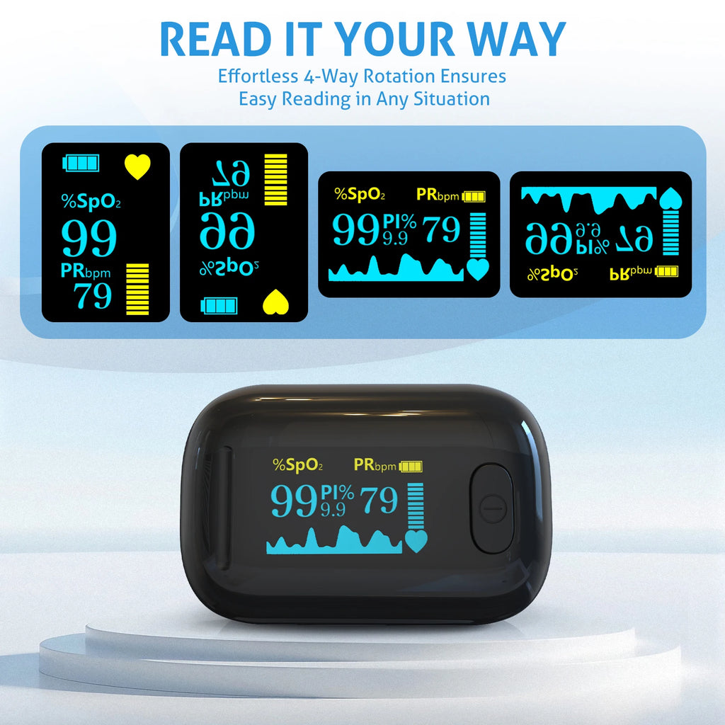 KTS C5AO Fingertip Pulse Oximeter – SpO2, Pulse Rate & PI Monitor Fingertip Pulse Oximeter Qst
