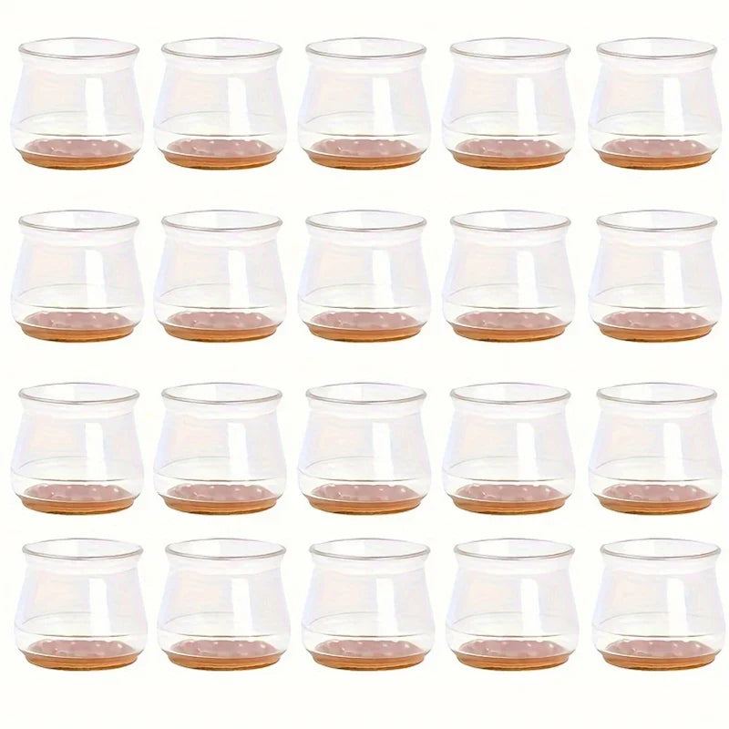 20-Pack Round Furniture Protective Pads – Heat-Insulating Furniture Protective Pads Qme Translucent