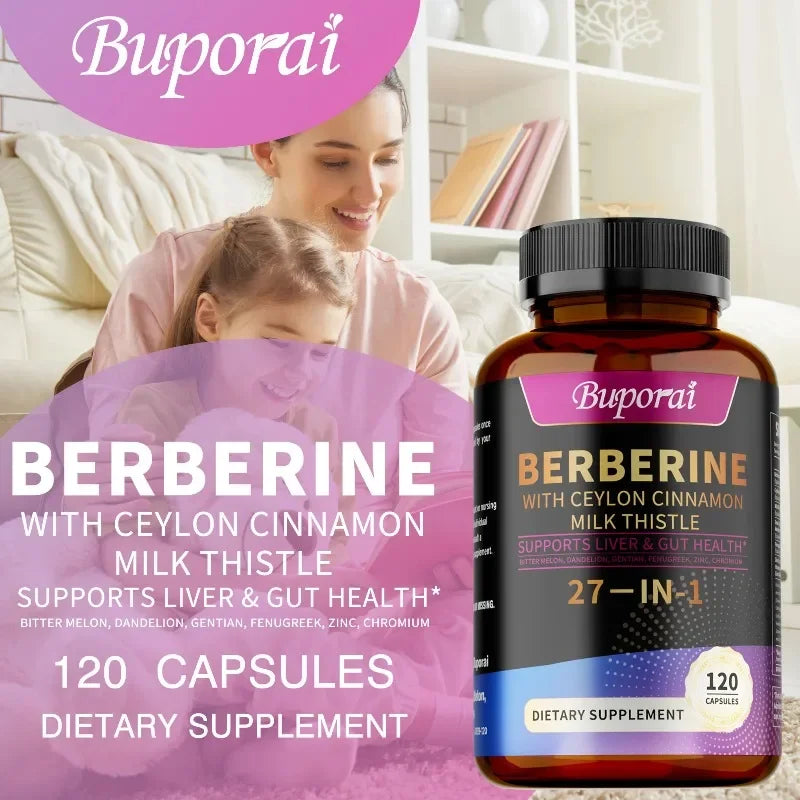 Berberine Ceylon Cinnamon Milk Thistle 27-in-1 Supplement Herbal Supplement Qst