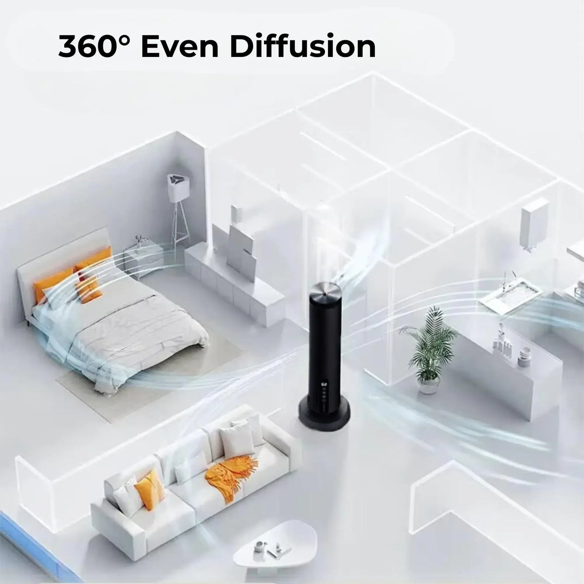 PDQ Waterless Essential Oil Diffuser – Bluetooth Cold Air Scent Machine Essential Oil Diffuser Qst