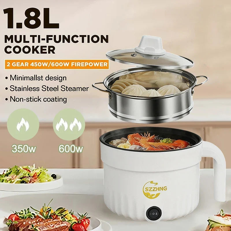 1.8L Non-Stick Electric Rice Cooker & Steamer – Compact Electric Rice Cooker Qme