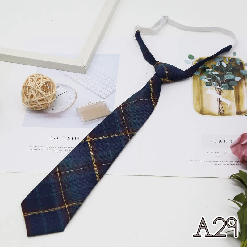 Women's JK Plaid Bow Tie Detachable Collar – College Style