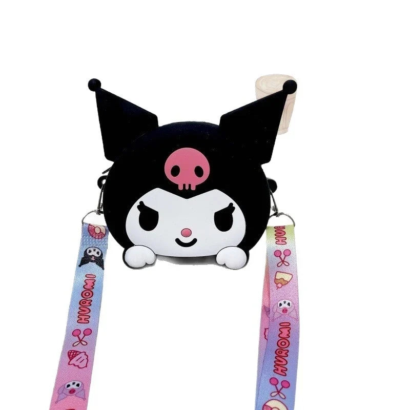 Hello Kitty Kuromi Silicone Coin Purse & Shoulder Bag Silicone Shoulder Bag Qme