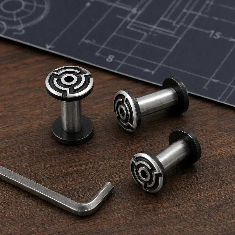 Stainless Steel Knife Handle Screws – 10 Sets Double Locking Bolts Knife Handle Fasteners Qst