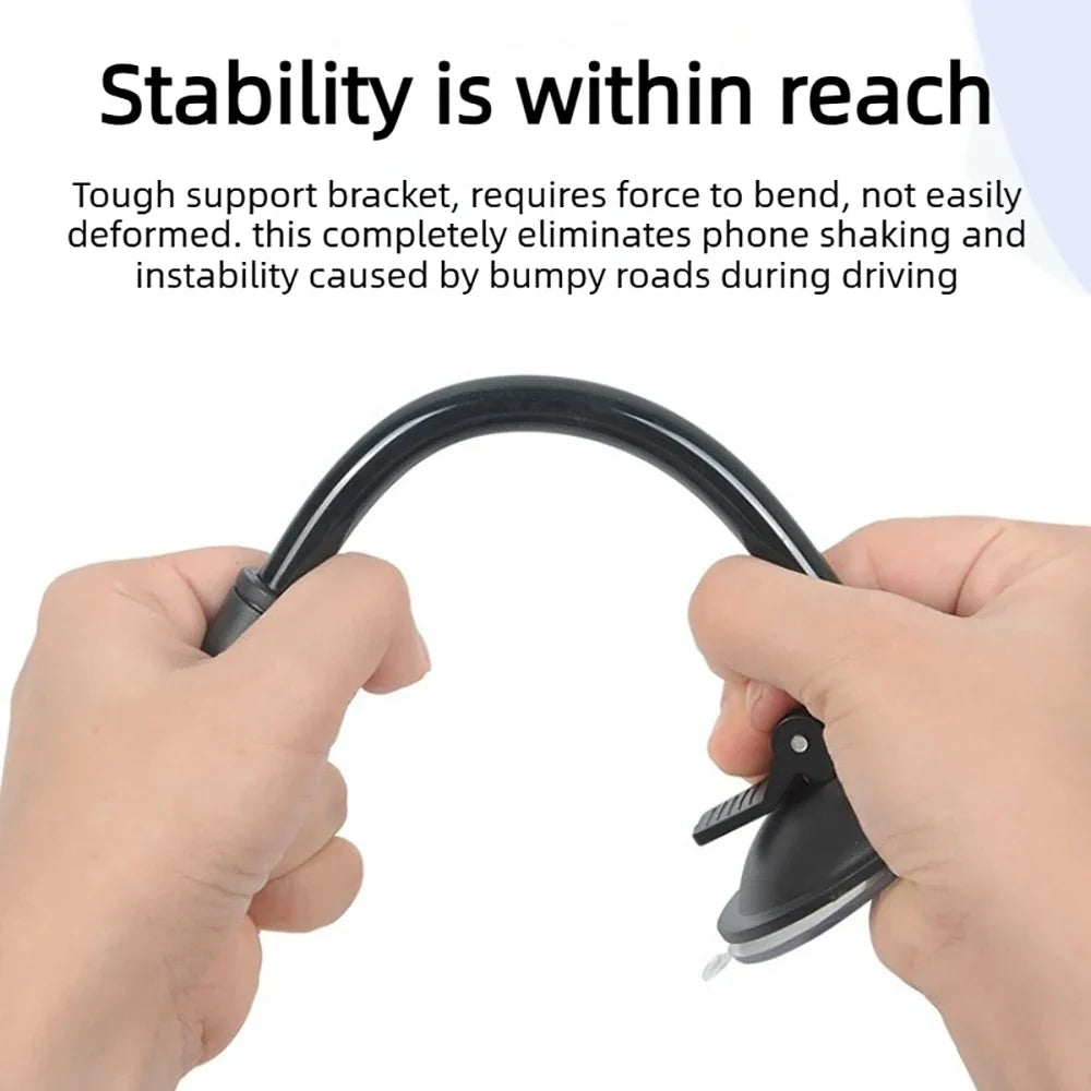 360° Flexible Long Arm Car Phone Mount | Universal Suction Car Phone Mount Qme