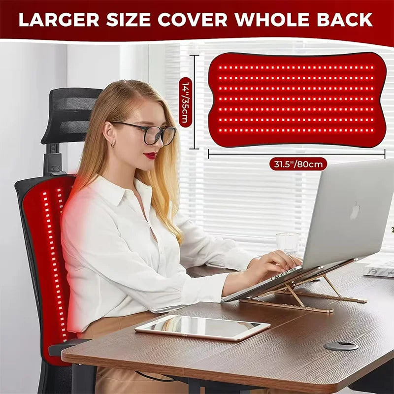 ZONGKUNG Red Light Therapy Pad 210 LEDs 660nm 850nm – 31.5"×14" Red Light Therapy Mat Qst