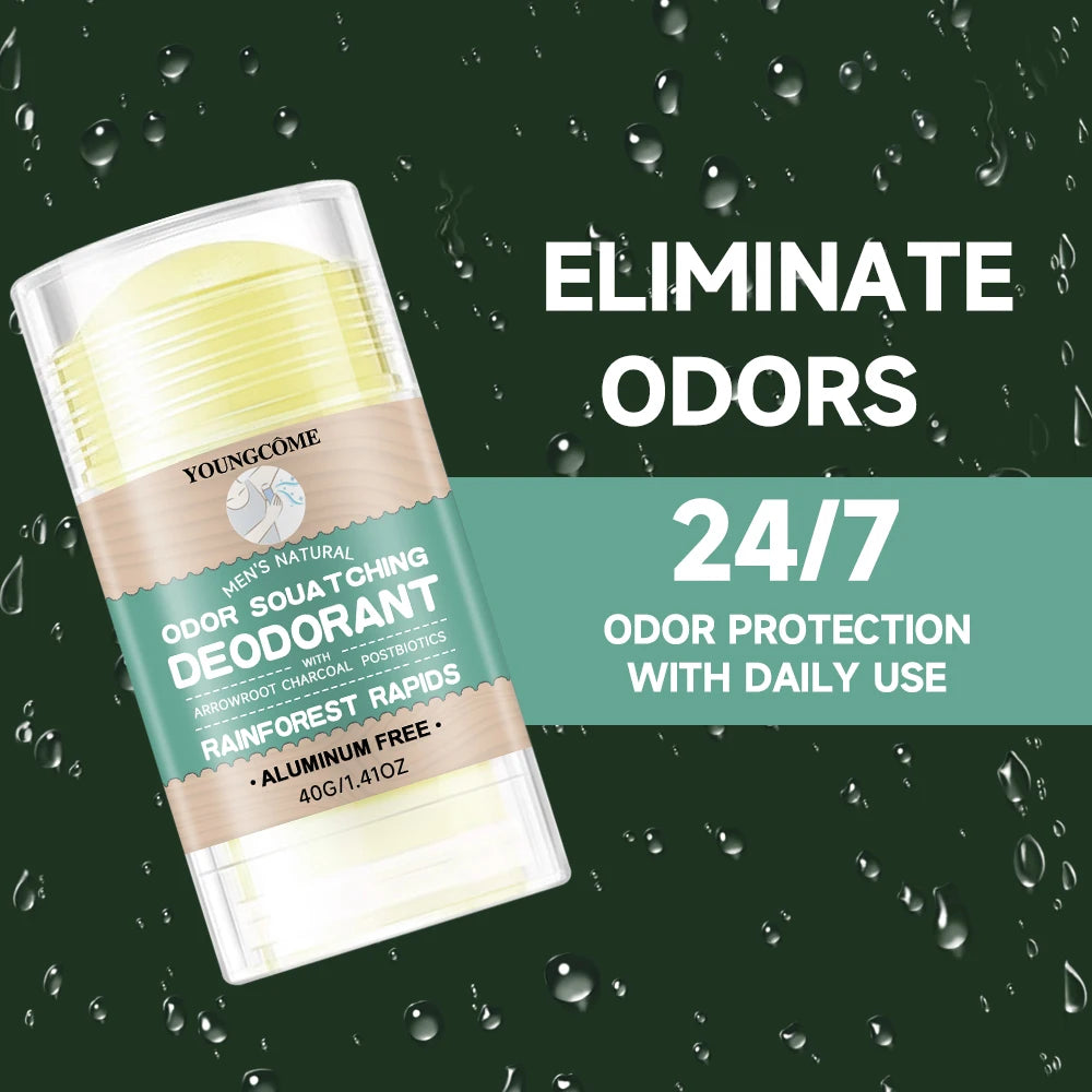 YOUNGCOME Men's Natural Deodorant Stick – Long-Lasting Fresh Men's Deodorant Stick Qst