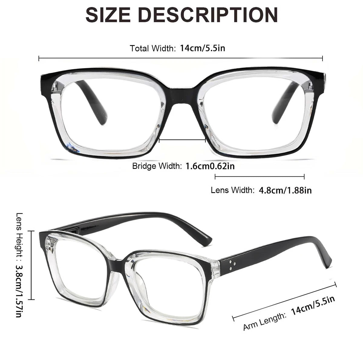 VOPHA Auto-Focus Blue Light Reading Glasses – Retro Square L29 Reading Glasses Qst