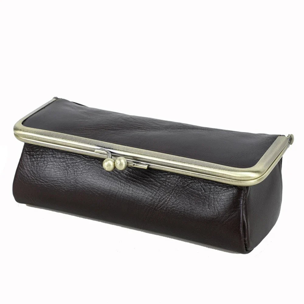 Handmade PU Leather Eyeglasses Case & Sunglasses Pouch Eyeglasses Case Qme Coffee