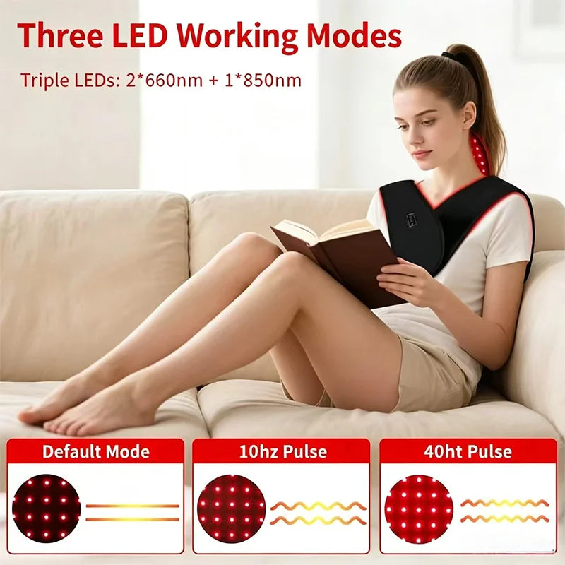 ZONGKUNG 145 LED Red Light Therapy Wrap 660nm 850nm 22W Red Light Therapy Wrap Qst