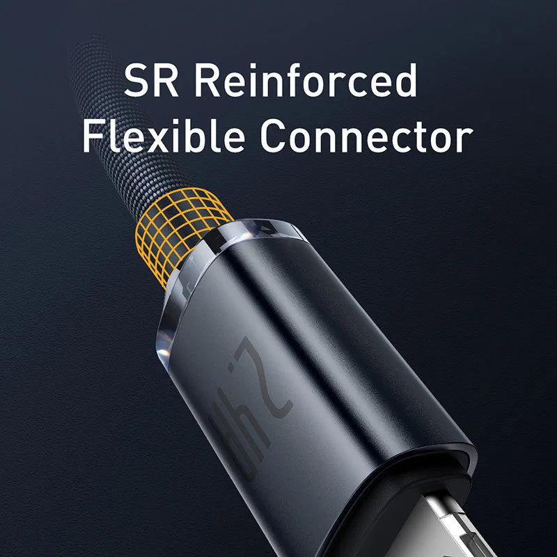 Baseus Lightning Cable 2.4A Fast Charge Braided for iPhone iPad Lightning Charging Cable Qst