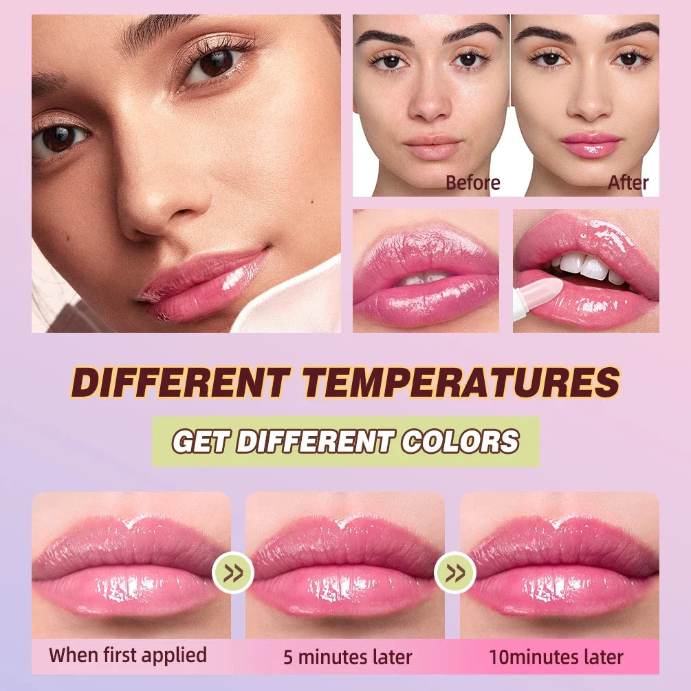 QIBEST Color-Changing Lip Balm Set – Moisturizing Tinted Lip Care Tinted Lip Balm Qme