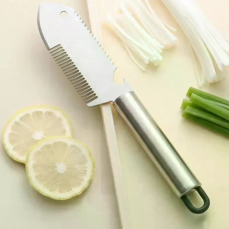 Stainless Steel Scallion Slicer & Ergonomic Vegetable Knife Vegetable Slicer Knife Qme