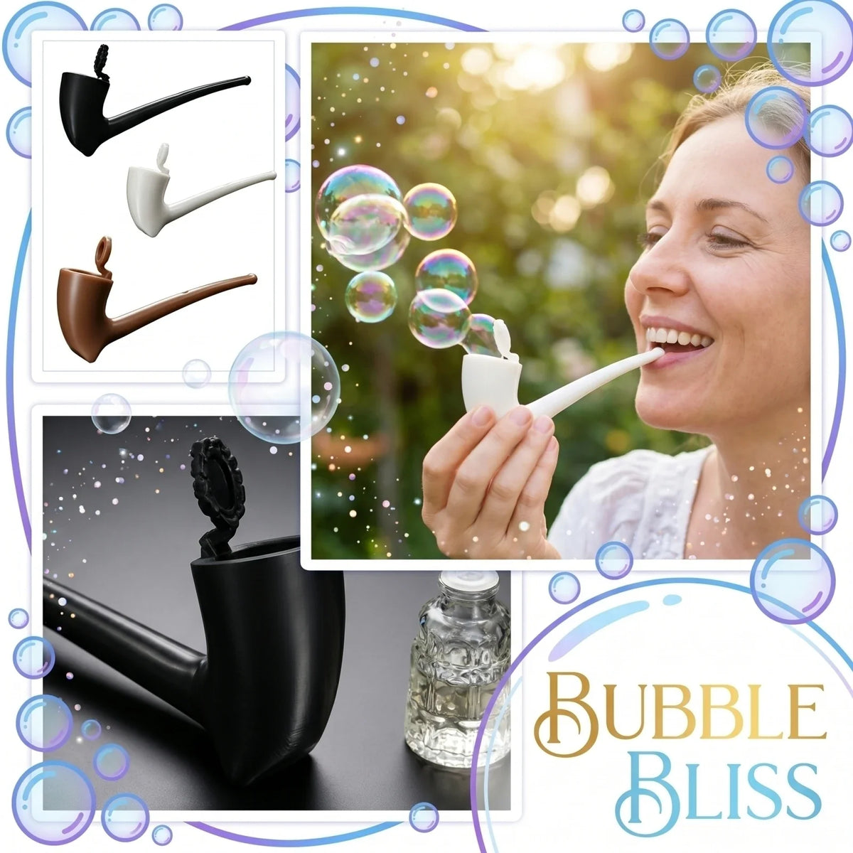 Retro Plastic Soap Bubble Wand – Reusable Blowing Toy for Kids Bubble Blowing Wand Qme