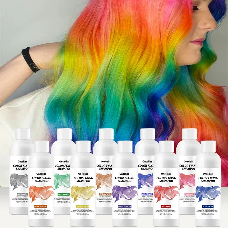 Semi-Permanent Hair Coloring Shampoo | Color, Shine & Nourish Hair Dye Shampoo Qme