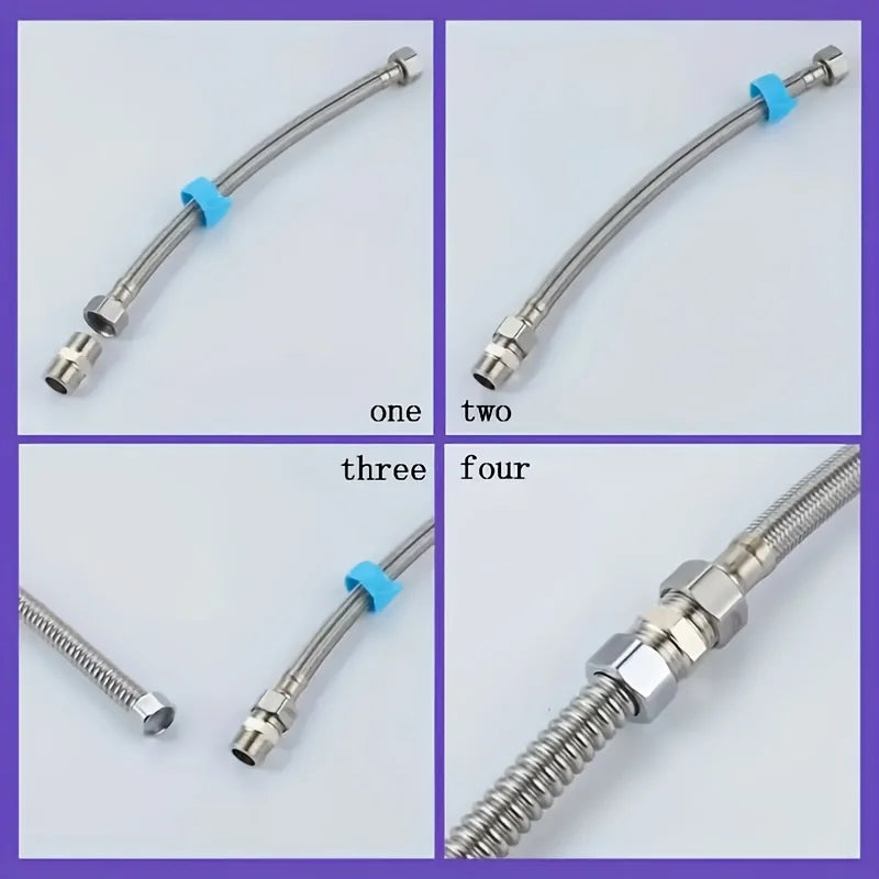 Multi-Function Shower Hose Connector Extender Adapter 3-Pack Shower Hose Connector Qme