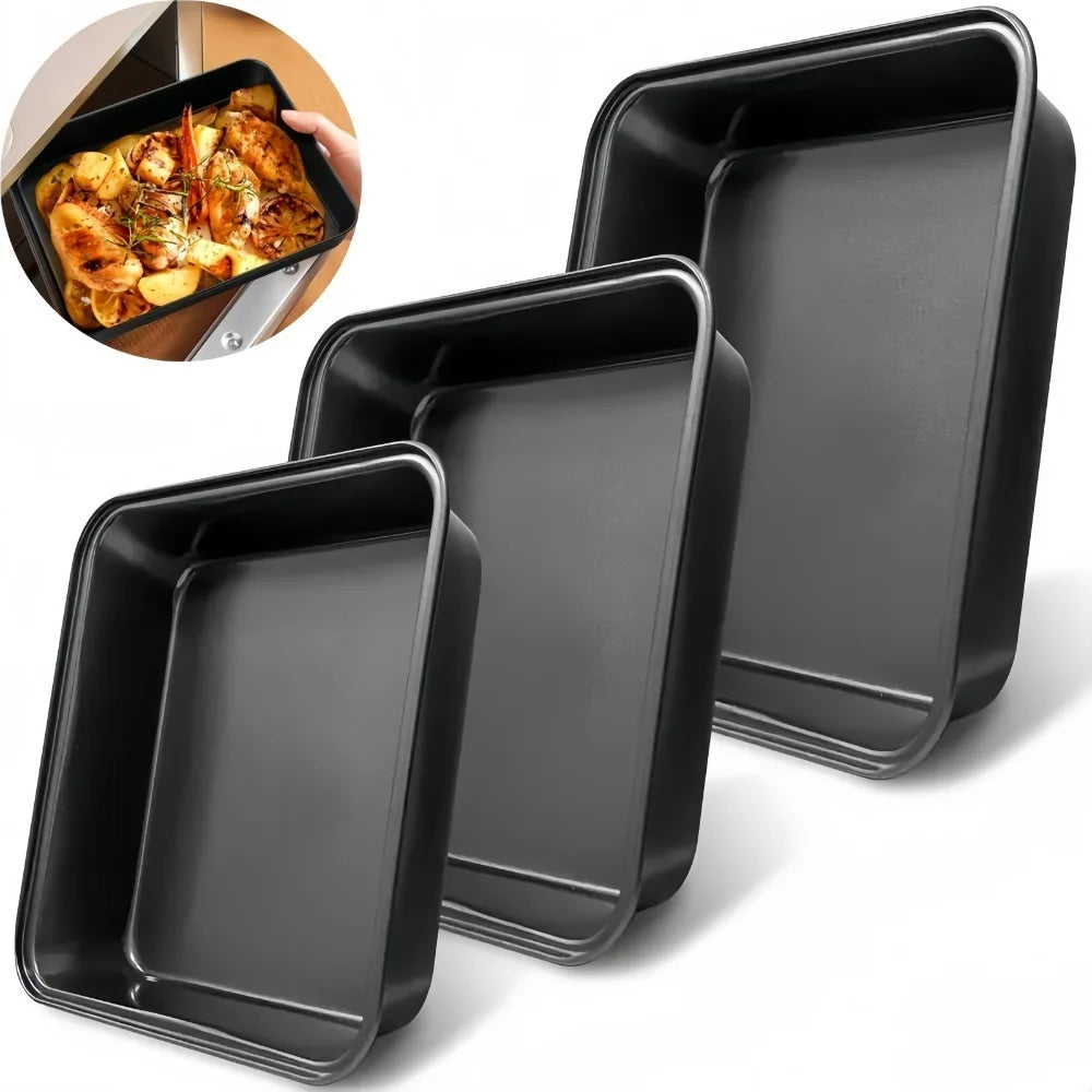 Nonstick Carbon Steel Roasting & Baking Pan – Rustproof Tray Nonstick Baking Pan Qme