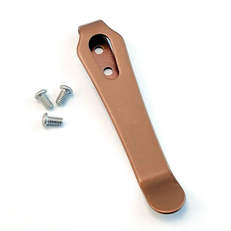 Pocket Knife Back Clip with M2.5 Screws – 15 DIY Styles Knife Clip Accessory Qst RG-KK