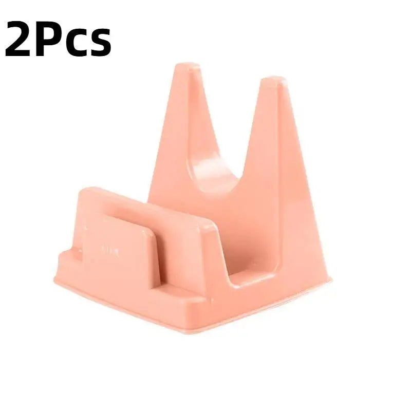 Plastic Pot Lid Holder Bracket Shelf – No Drilling Pot Lid Organizer Qme 2PCS Pink